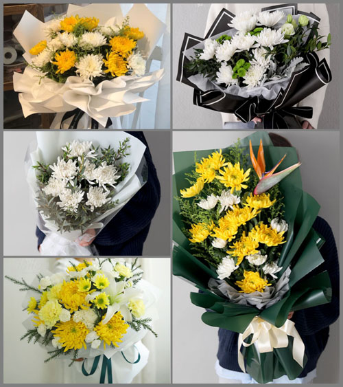 山东青岛即墨市温泉街道北北行村白事花束代送
